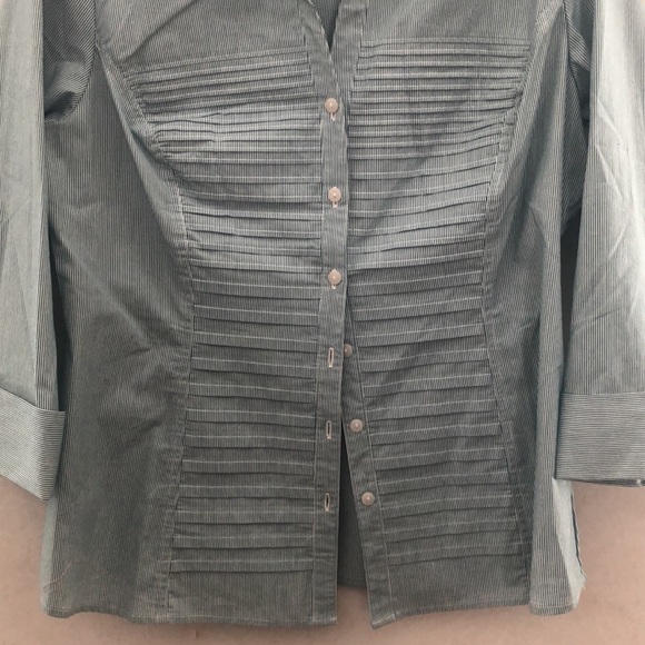 Blue striped blouse - Picture 3 of 5